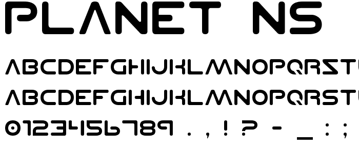 Planet NS font